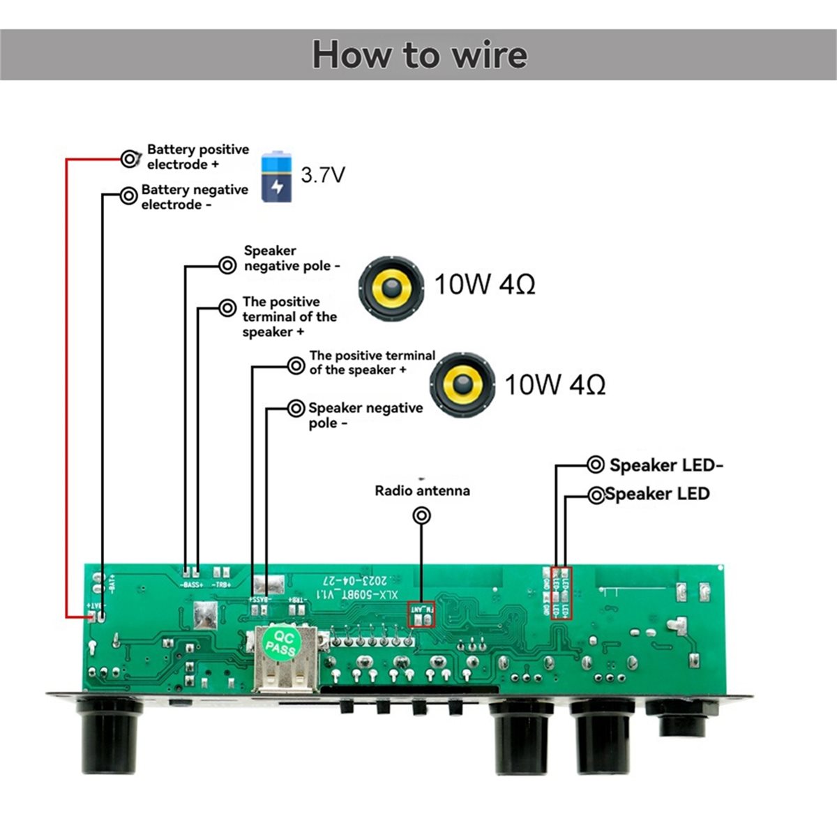 Home Theater Speaker - تحديث. لوحة مكبر صوت 2×10 واط
