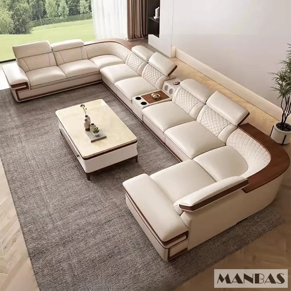 طقم أريكة MINGDIBAO الفاخر من  - مراجعة Home Cinema Sofa وسعره