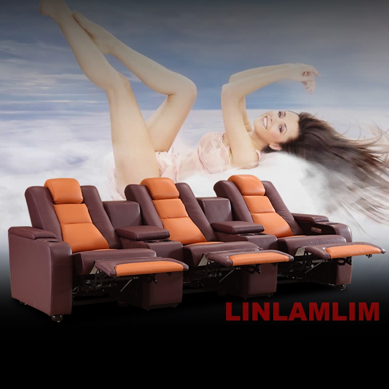 أريكة من الجلد الطبيعي للمسرح  - مراجعة Home Cinema Sofa وسعره