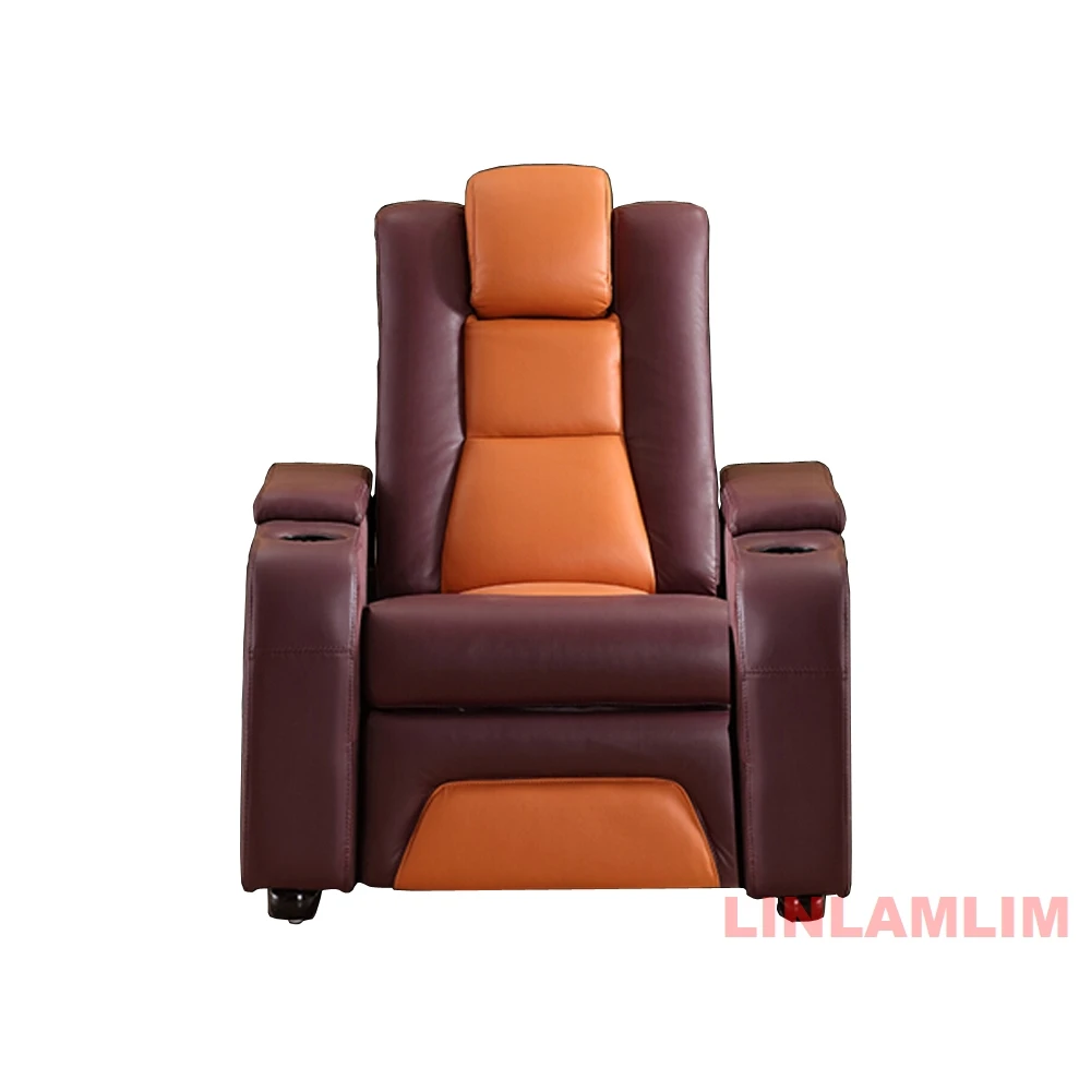 أريكة من الجلد الطبيعي للمسرح  - مراجعة Home Cinema Sofa وسعره