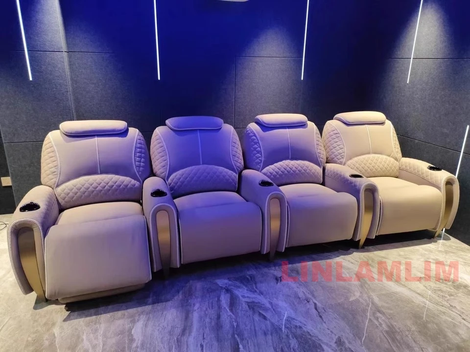 أريكة جلوس مسرح كرسي كهربائي ف - مراجعة Home Cinema Sofa وسعره