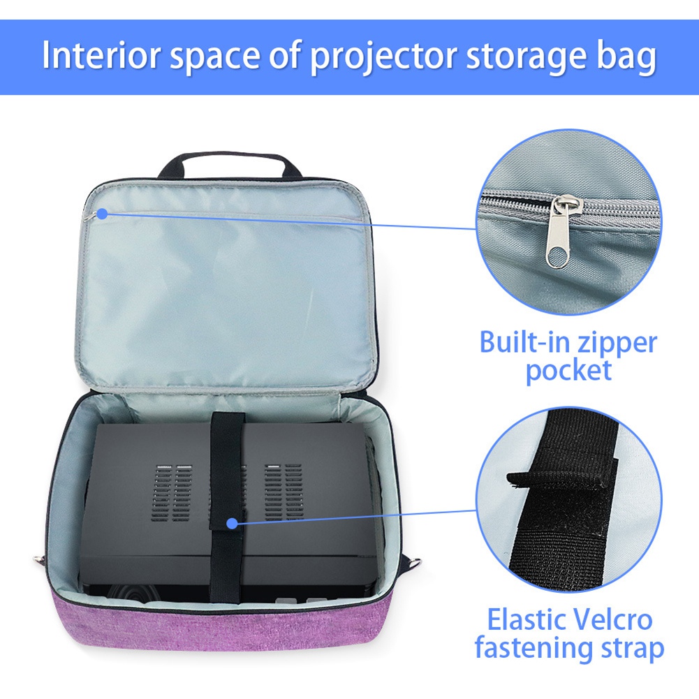 حقيبة جهاز العرض مع جيوب لتخزي - مراجعة Projector Carrying Bag وسعره
